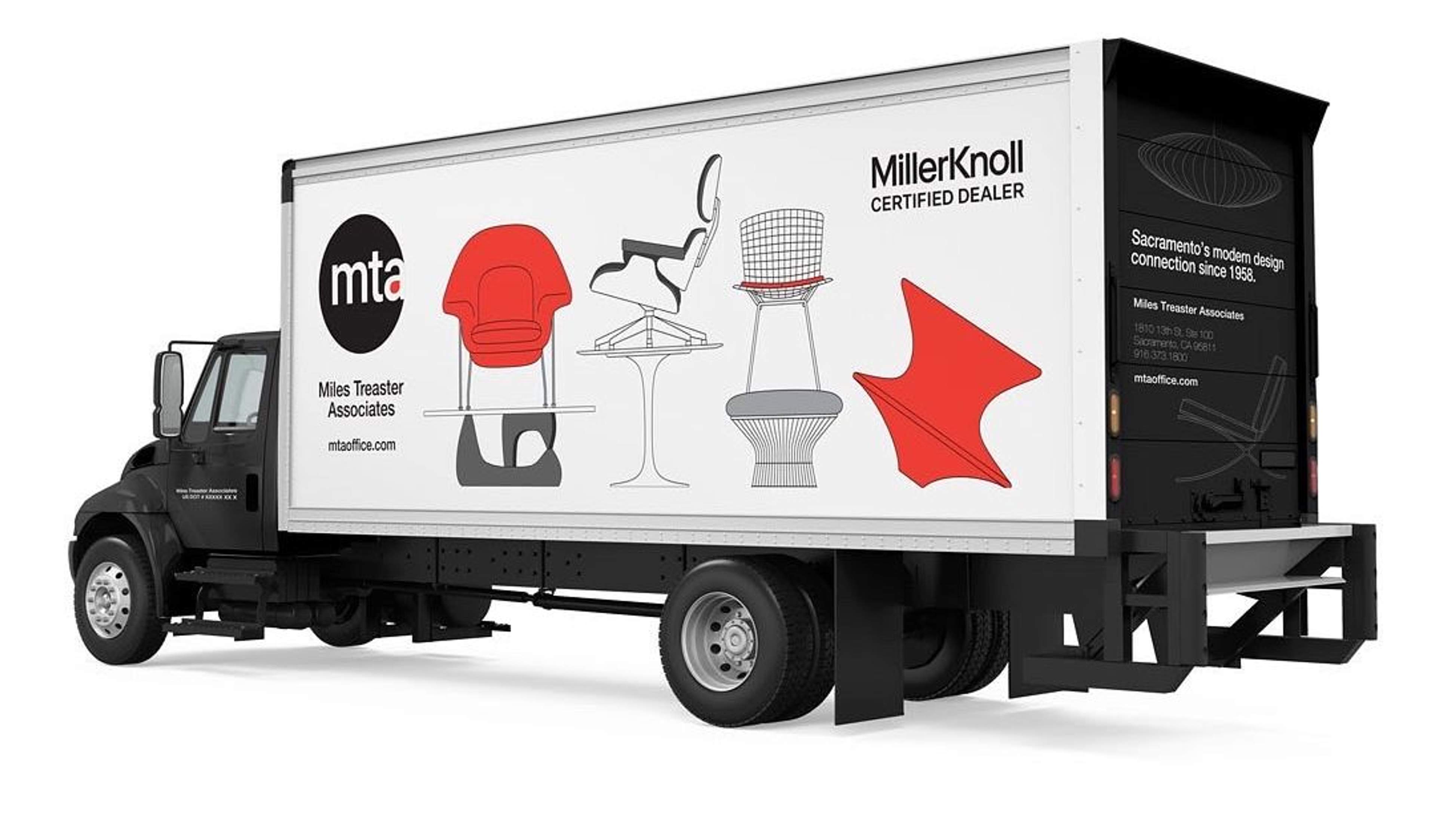Branding campaign by Brenna Hamilton for Miles Treaster Associates (MTA) launch as a MillerKnoll Platinum Certified Dealer.
