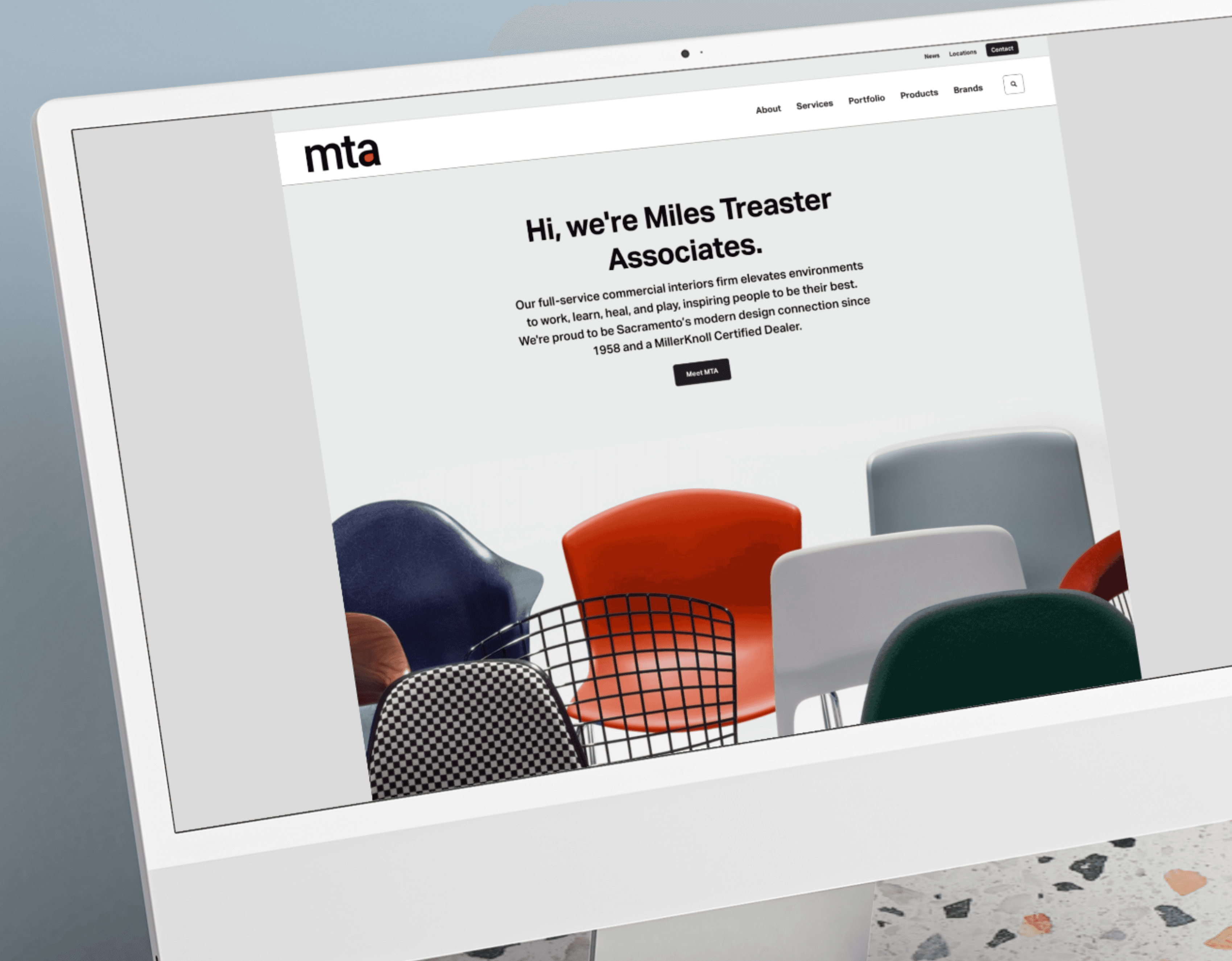 MillerKnoll dealer brand system responsive desktop website image