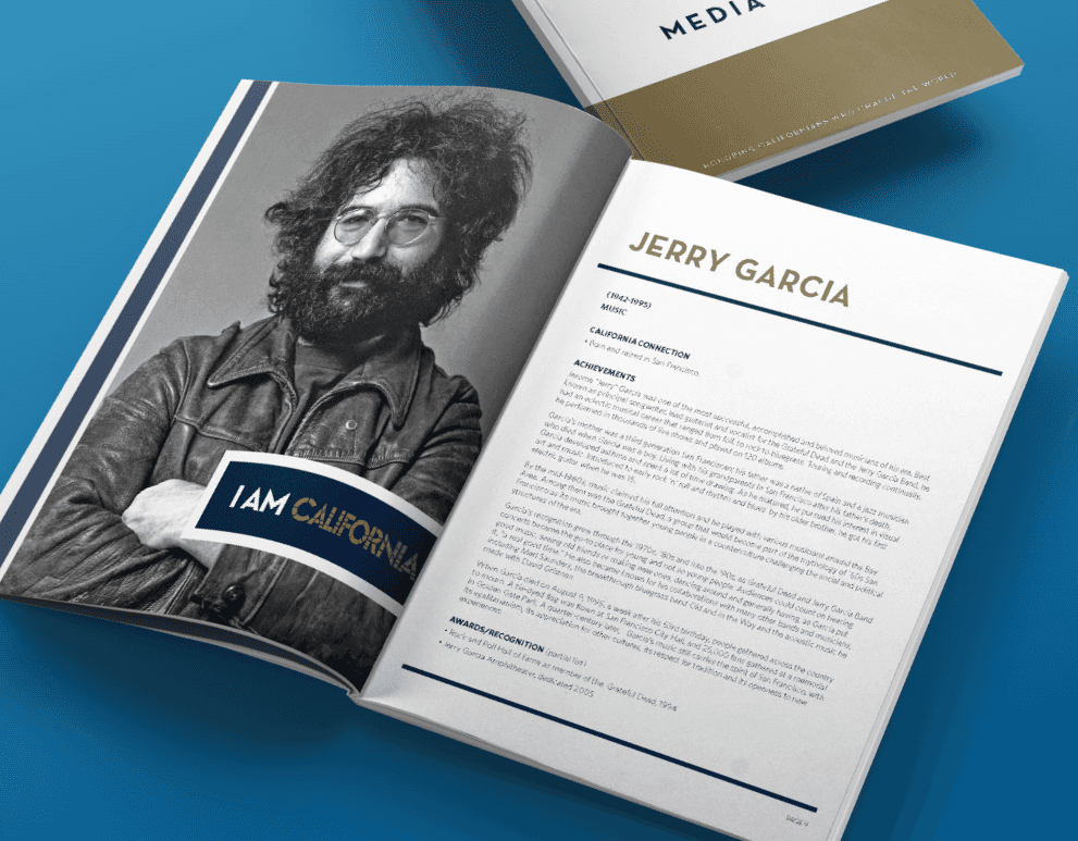 Jerry Garcia California Hall of Fame biography media kit image