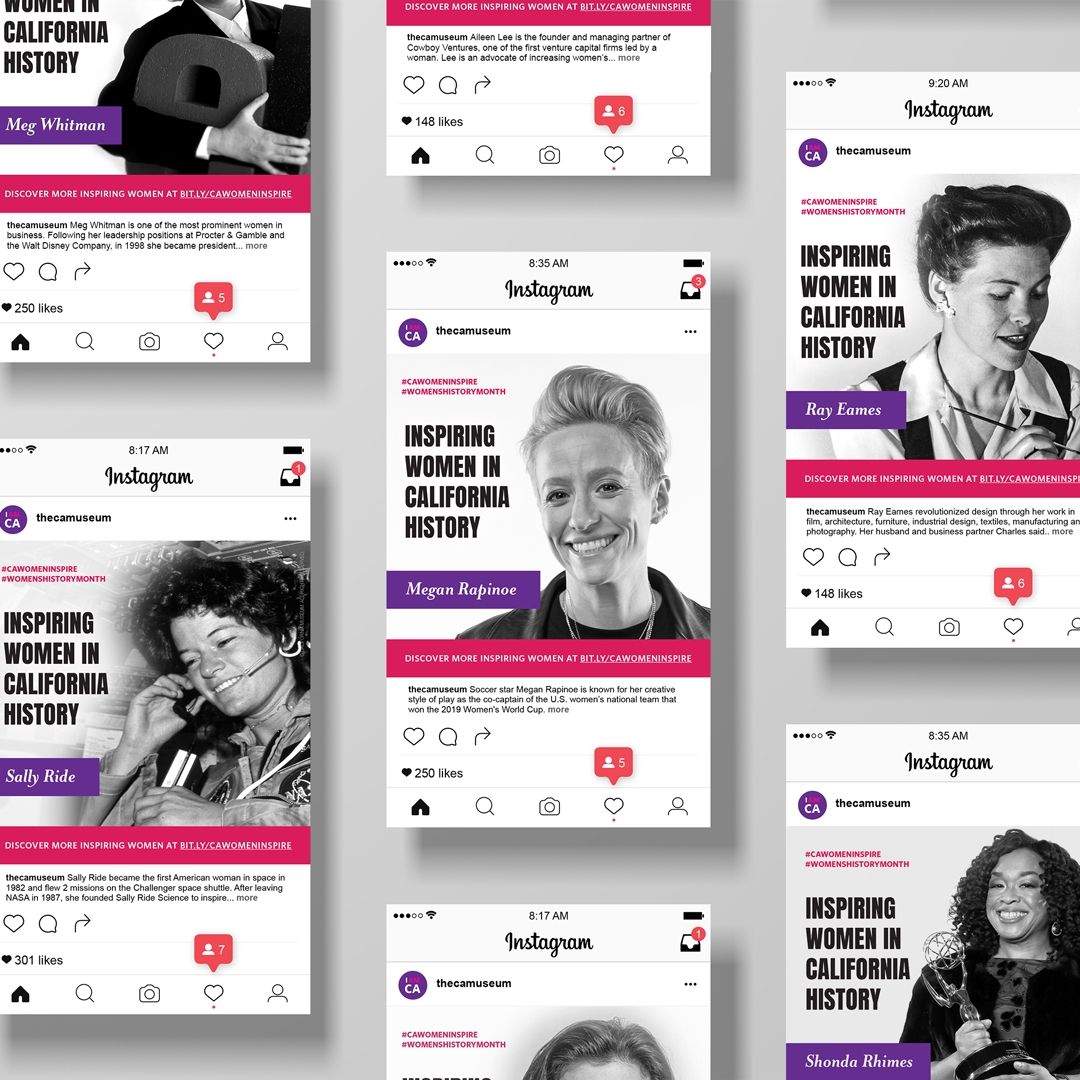 Women’s History Month social media content brand system image