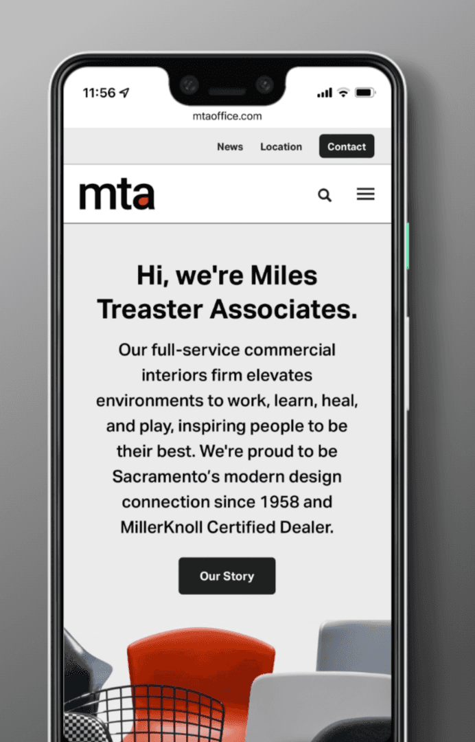 MillerKnoll dealer brand system responsive mobile website image