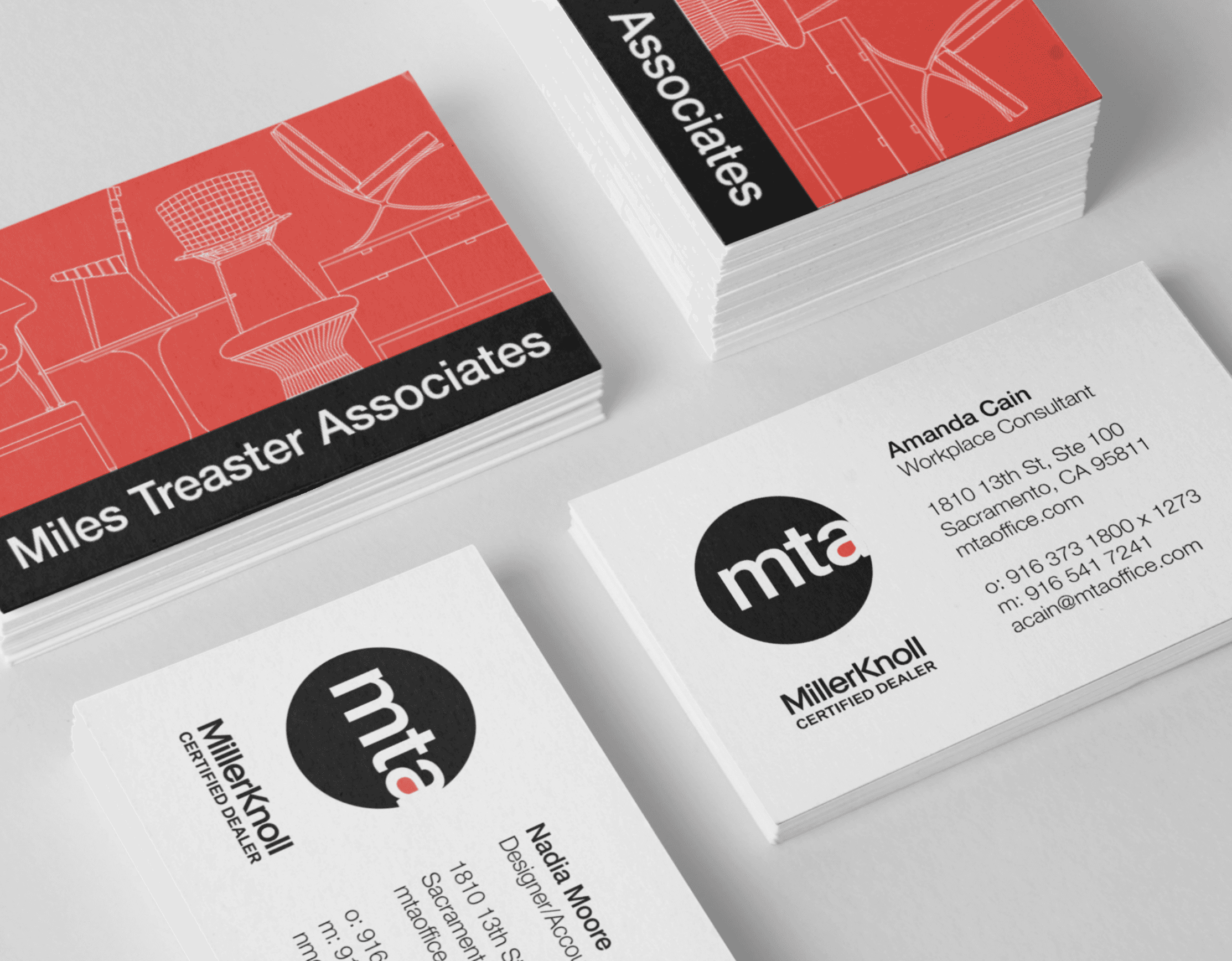 MillerKnoll dealer brand system business card image