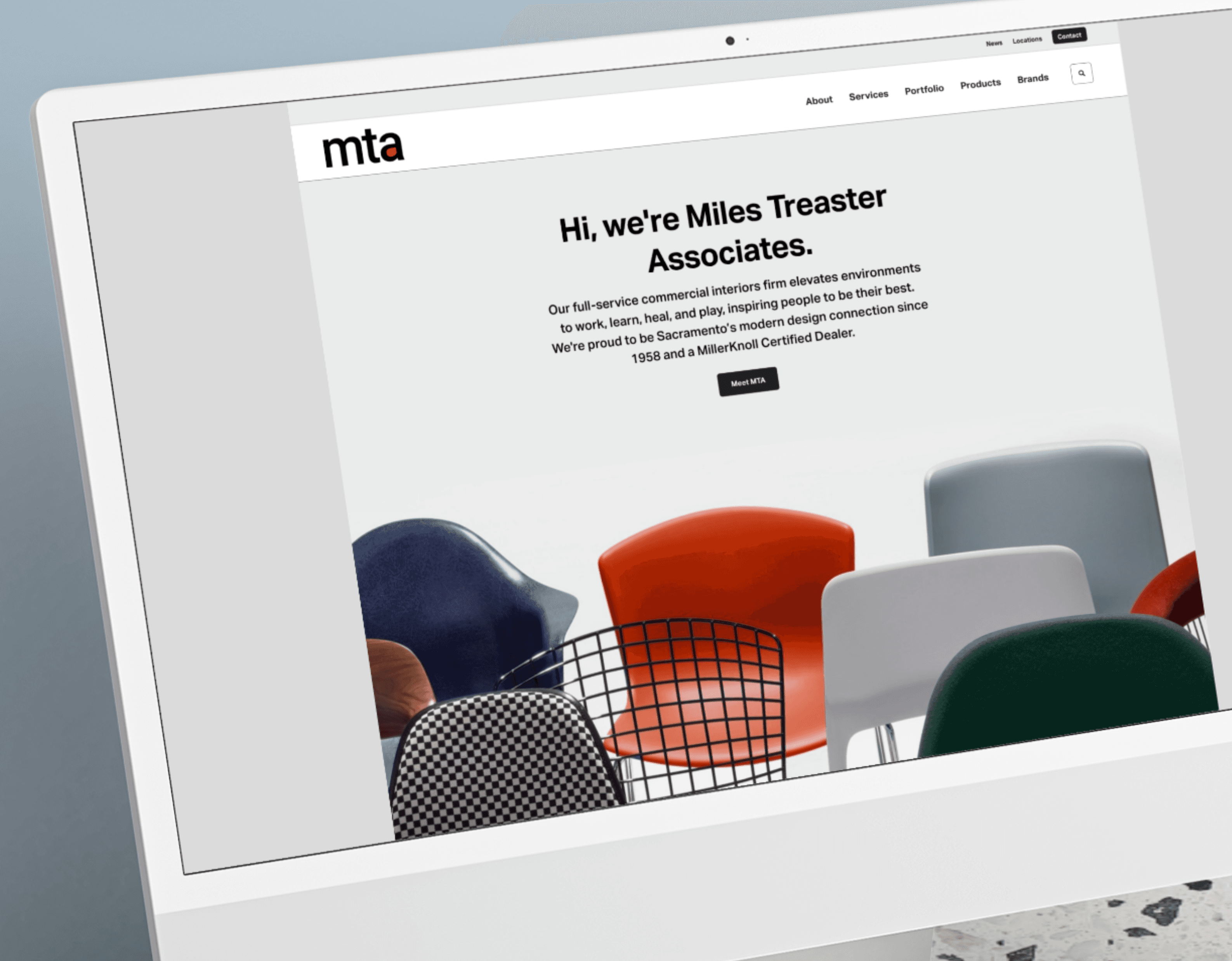 MillerKnoll dealer brand system responsive desktop website image