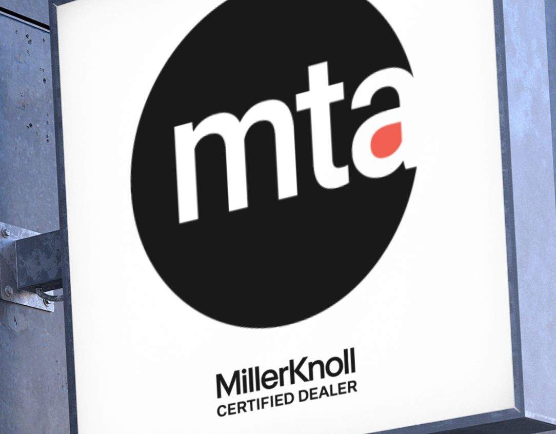 MillerKnoll dealer brand system exterior marquee sign image