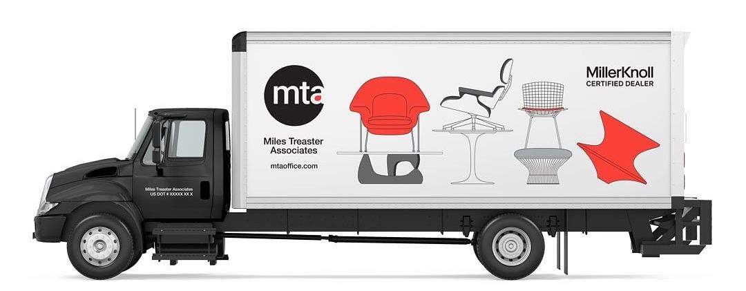 Image of a fleet vehicle from a MillerKnoll Certified Dealer brand system by Brenna Hamilton.