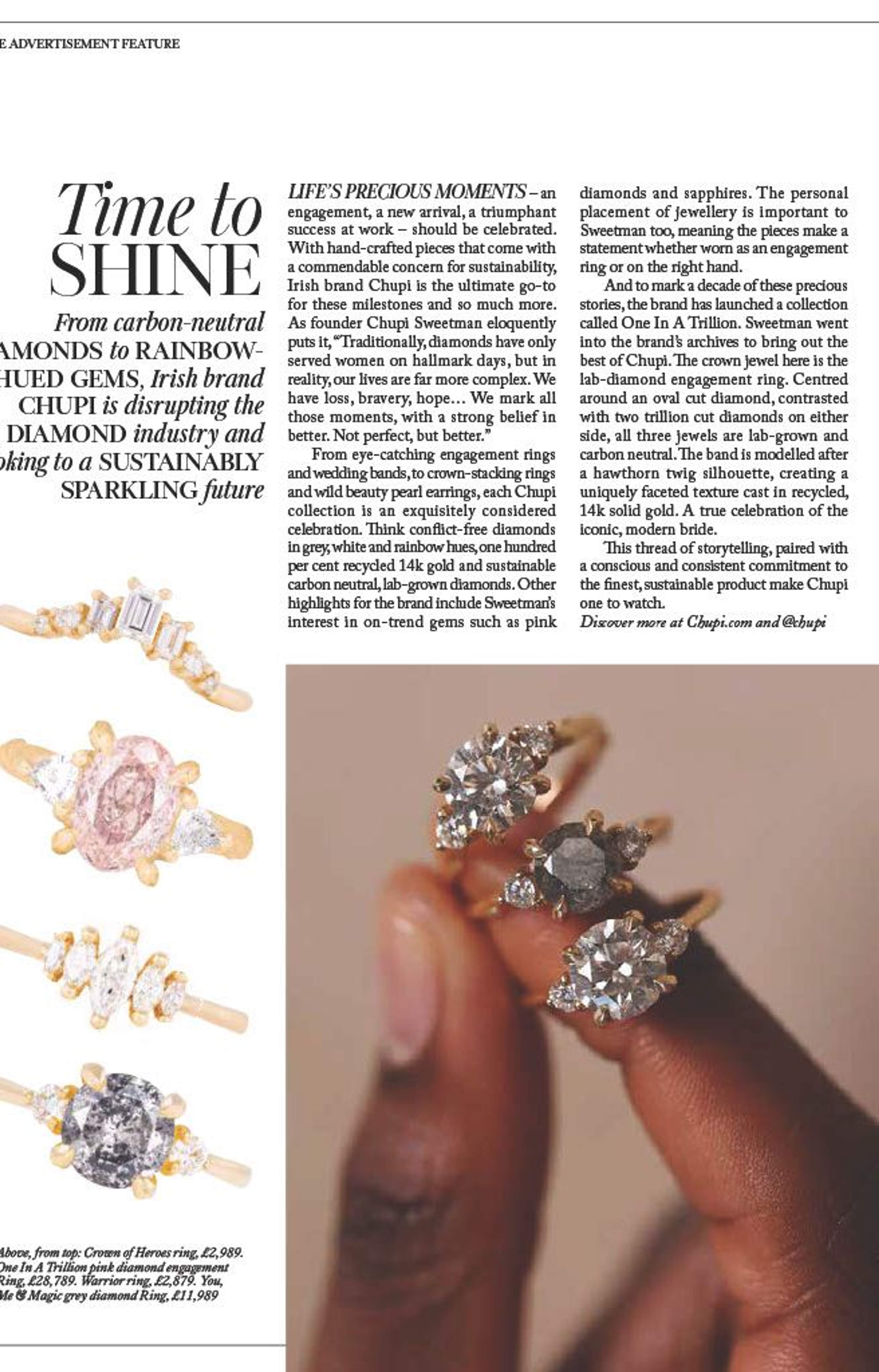 Chupi Brand Advertorial for British Vogue