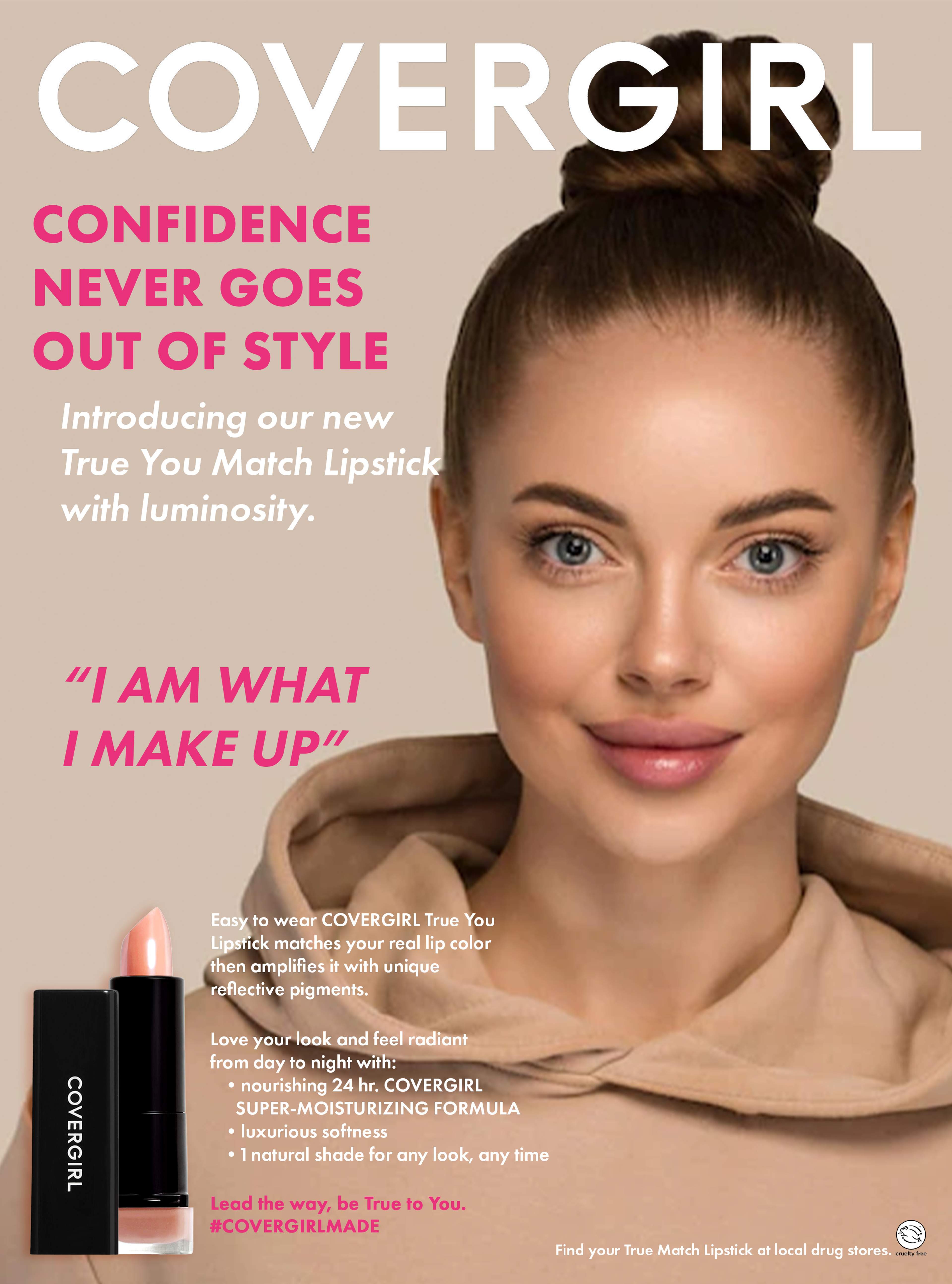 Kimm's Copy Portfolio Magazine Ad for True You Match Lipstick