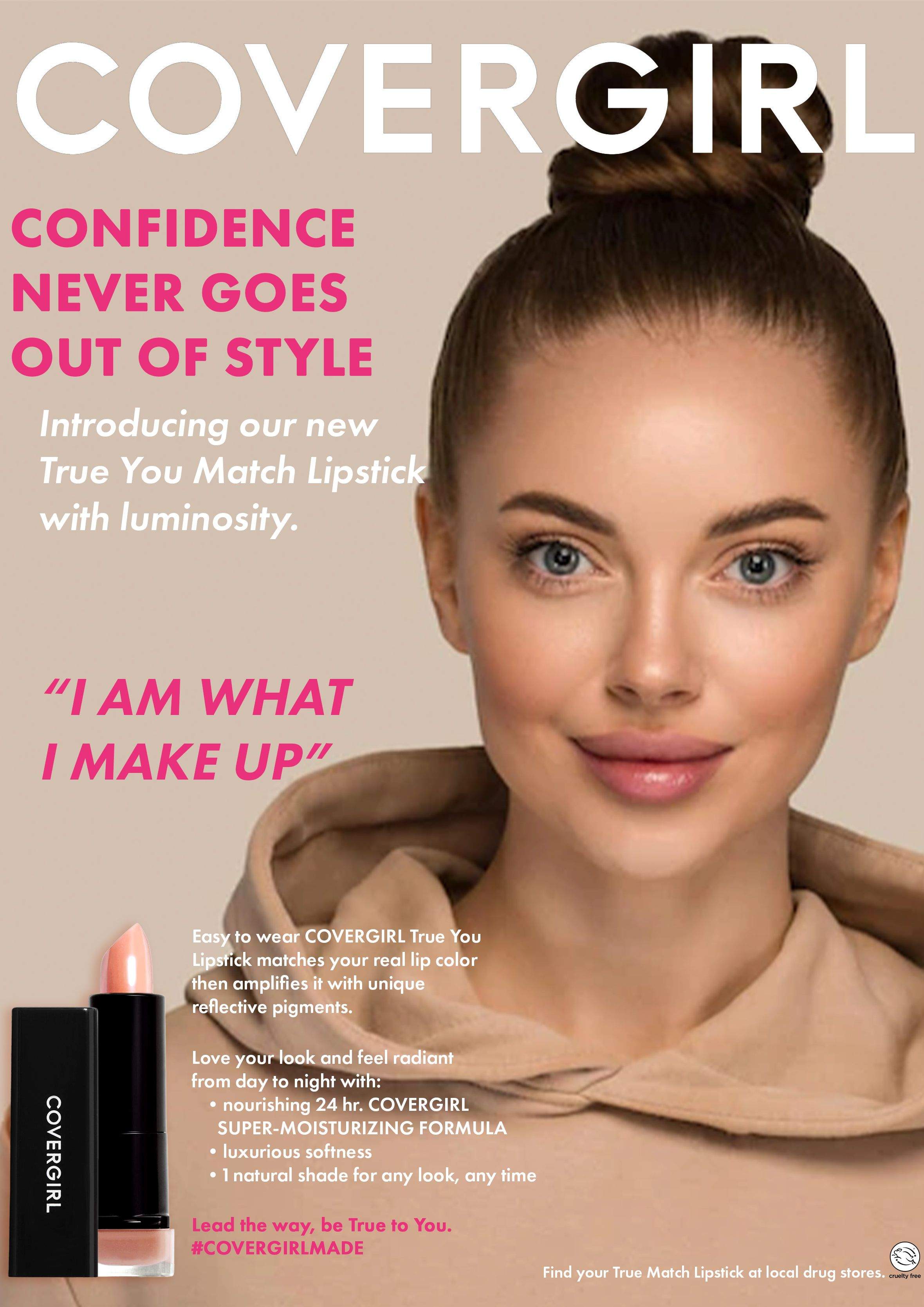 Kimm's Copy Portfolio Magazine Ad for True You Match Lipstick