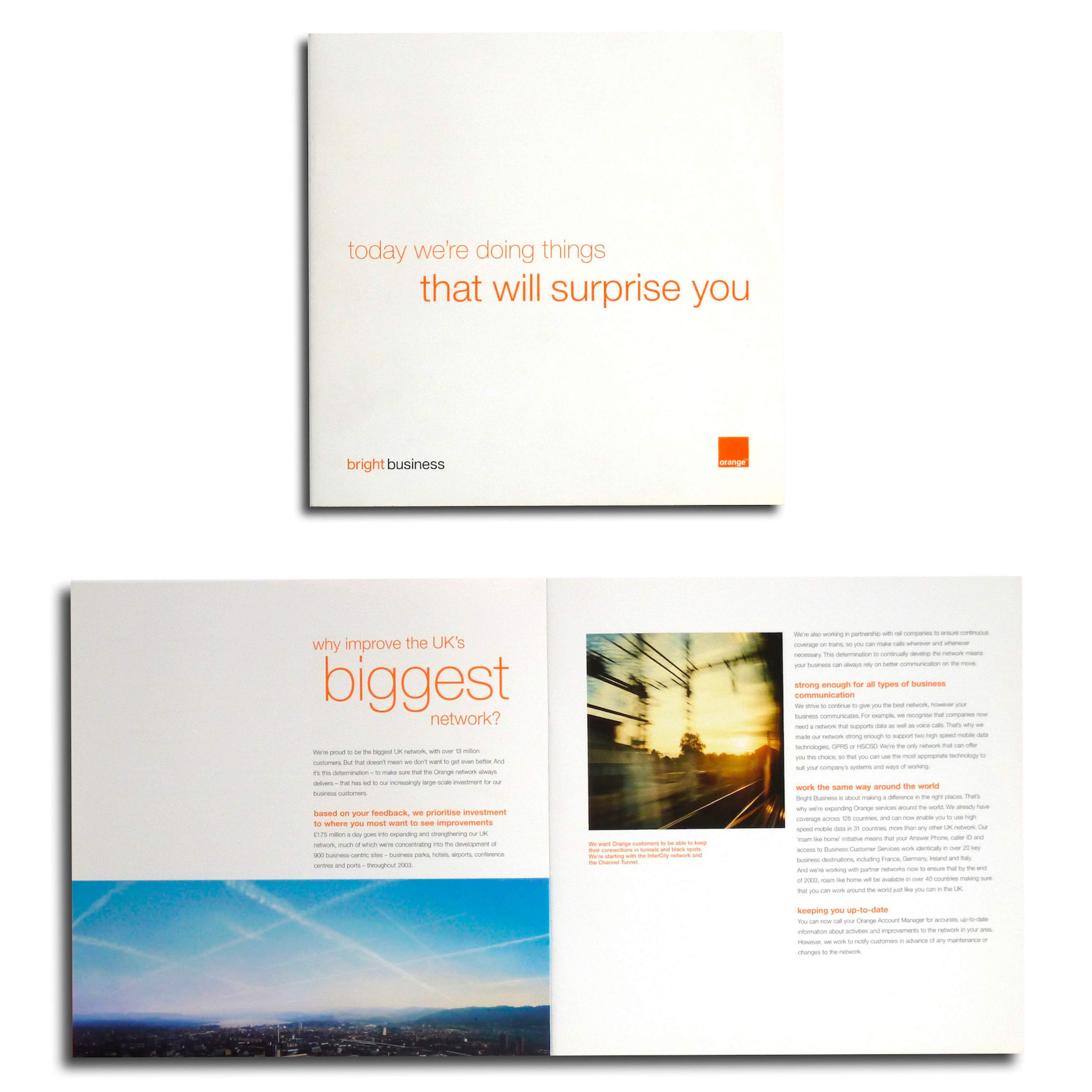 Orange Business corporate brochure highlighting Orange Business networks.