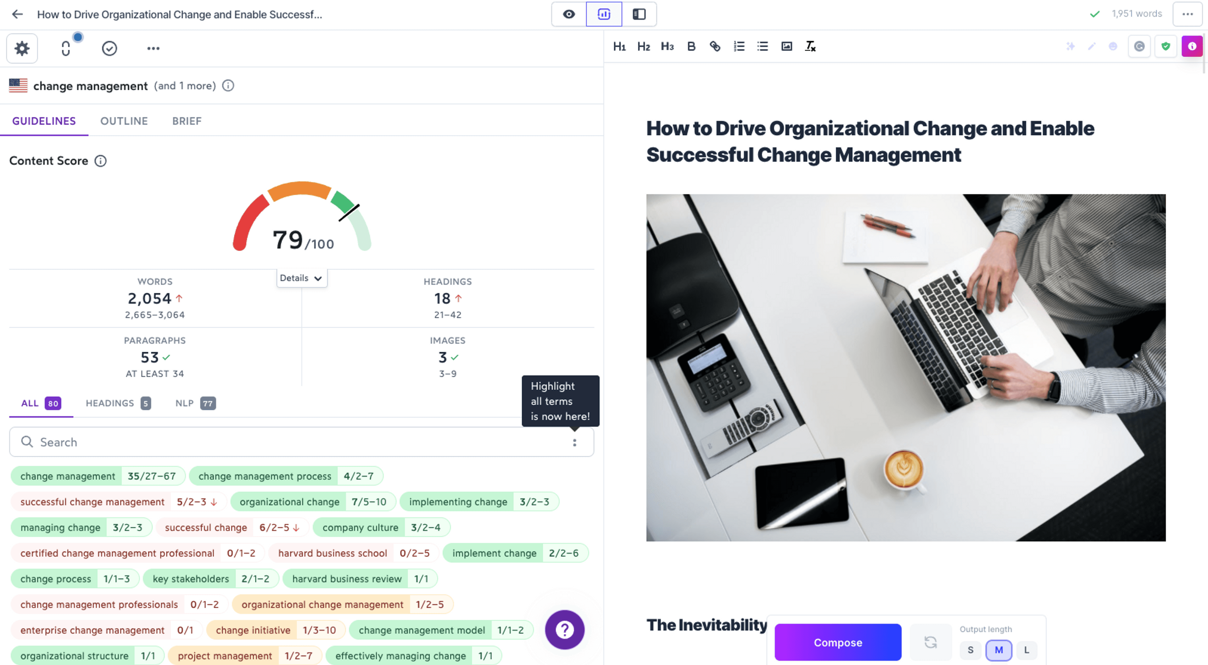 Jasper documents showing how to write articles and marketing copy with valuable keywords using power mode and surfer SEO