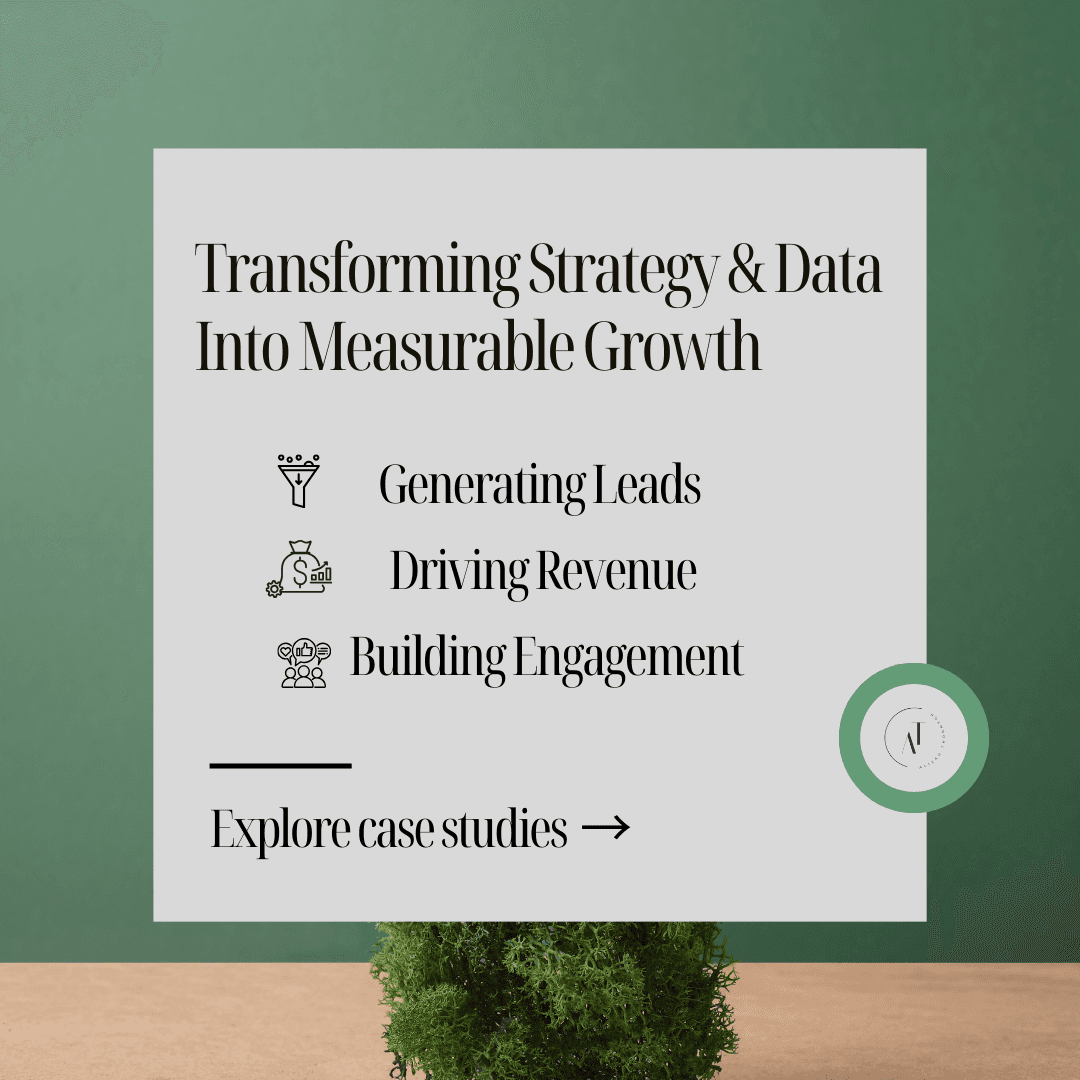 Strategic marketing case study overview graphic.