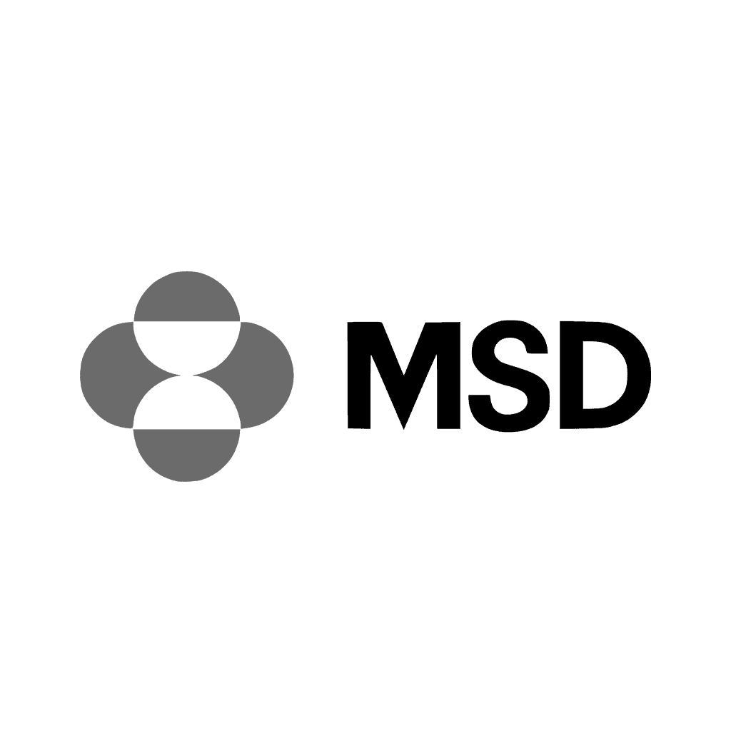 MSD logo, a pharmaceutical and health solutions company.