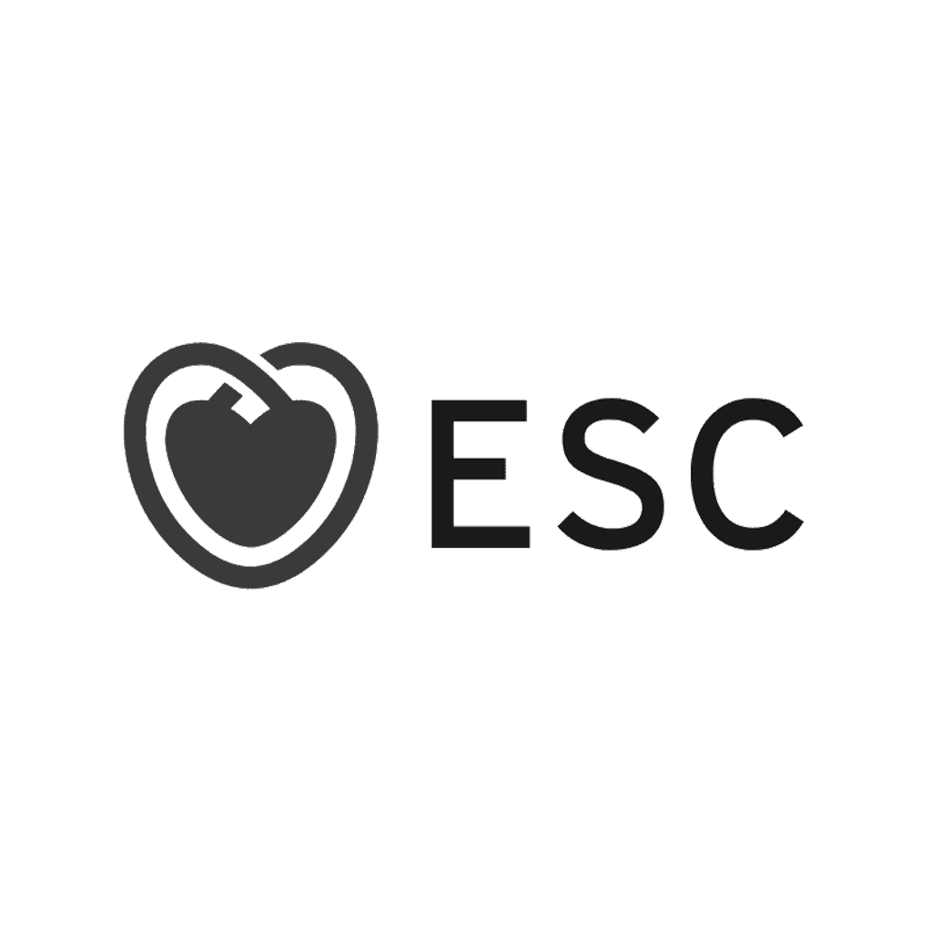 European Society of Cardiology (ESC) logo, a heart symbol.