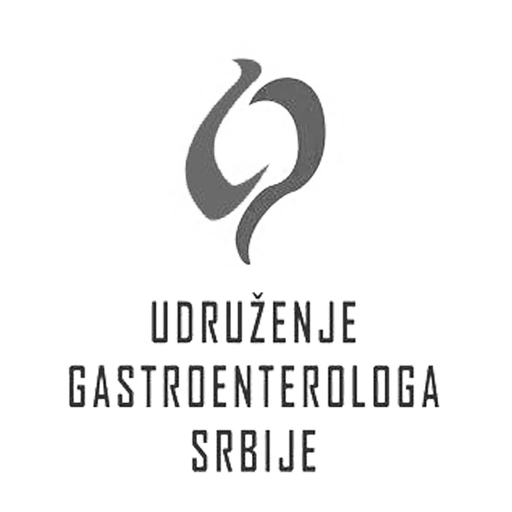 Logo for the Association of Gastroenterologists of Serbia.