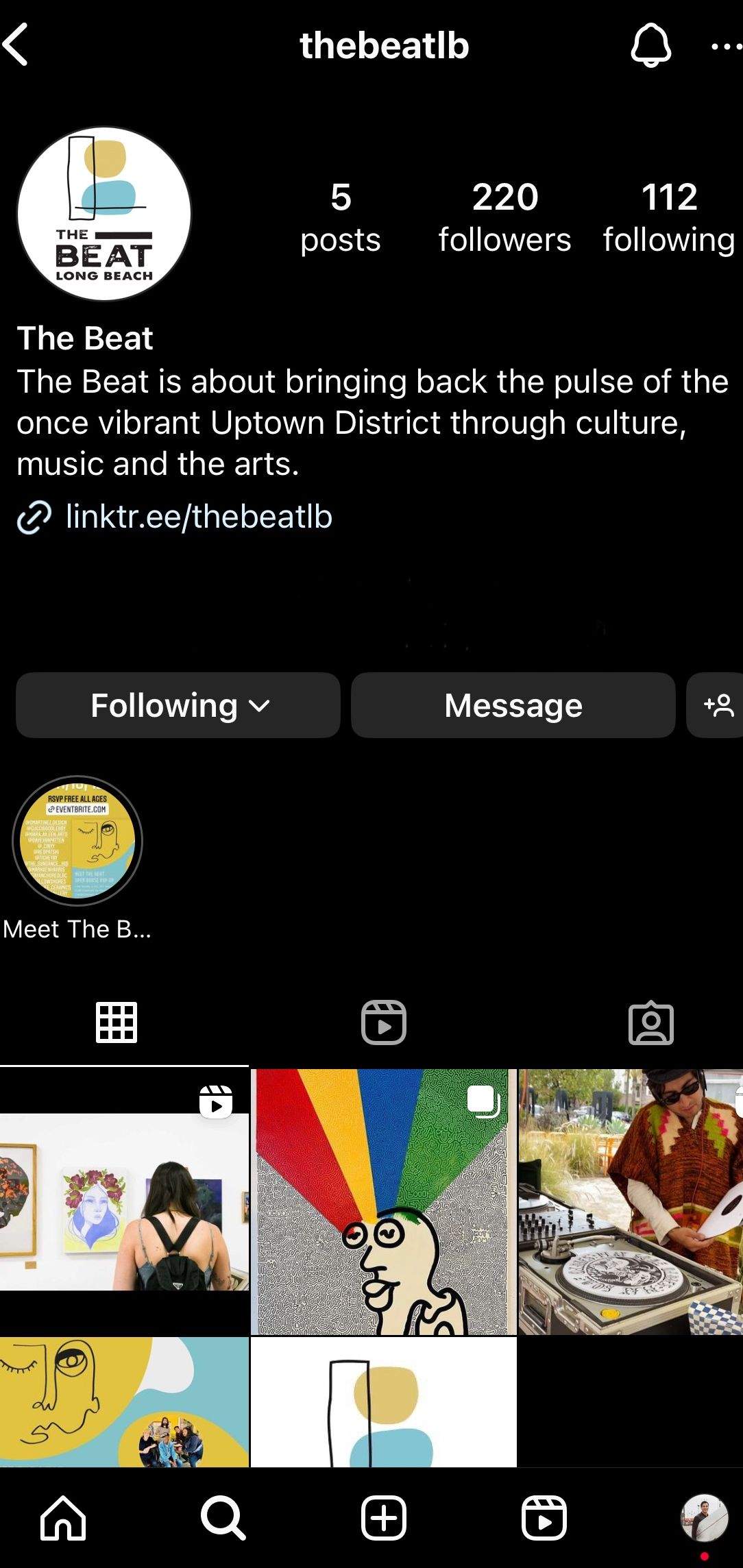 The BEAT Instagram Profile - Mockup 