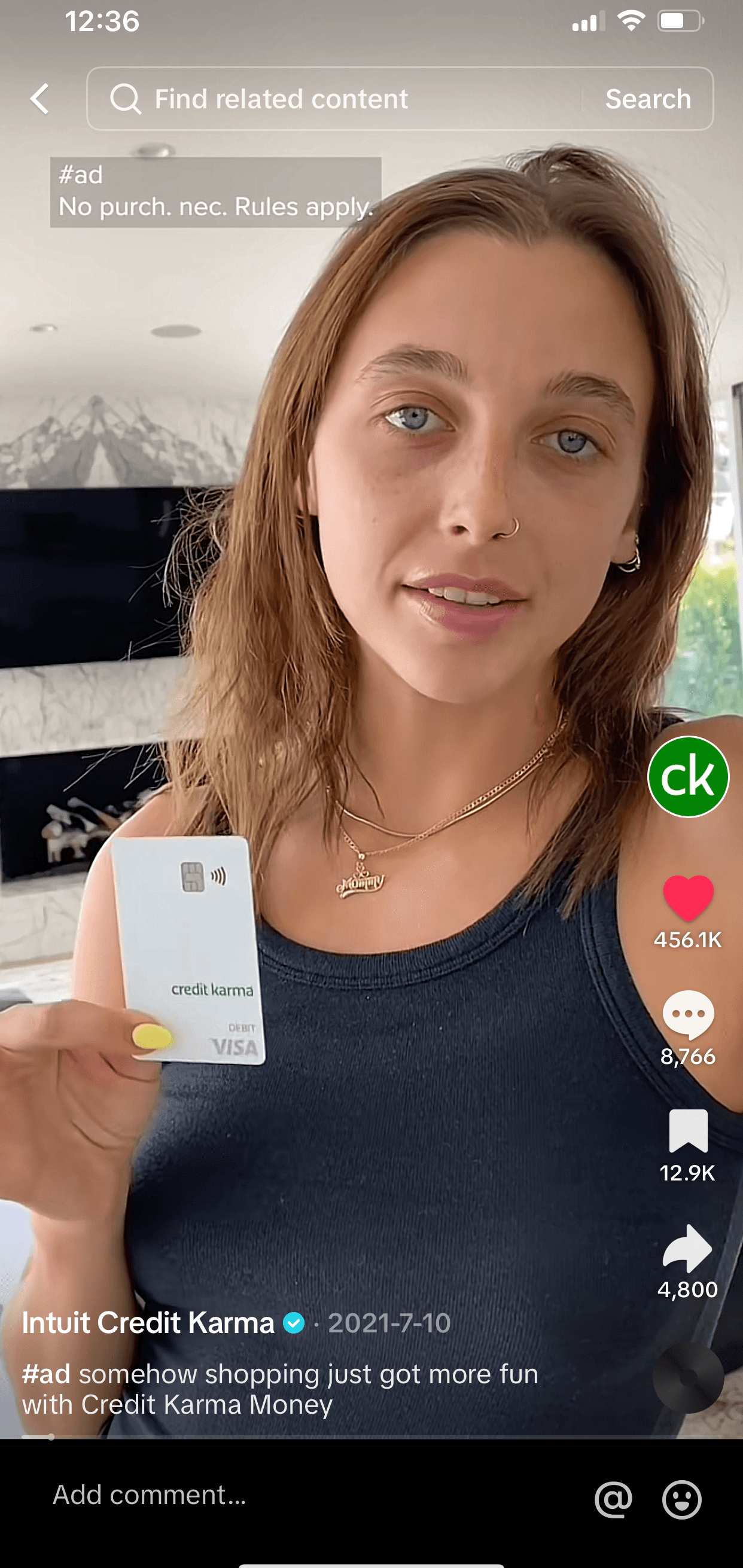 Emma Chamberlain for Credit Karma ad