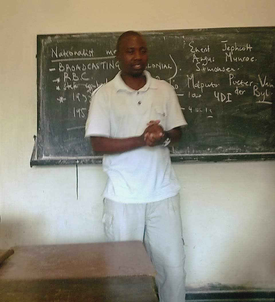 Thabang Farai Manhika giving a presentation at CCOSA 