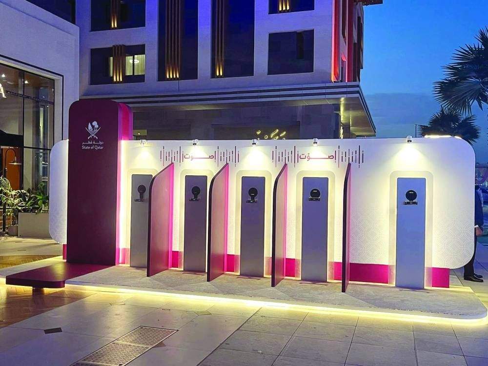Voting booth, Katara, Doha. Photo cred. Thabang Manhika