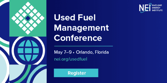 Example newsletter ad for the Used Fuel Management Conference.