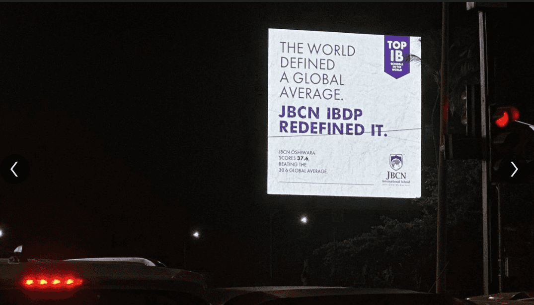 Billboard Ad at Juhu Circle, Mumbai.
