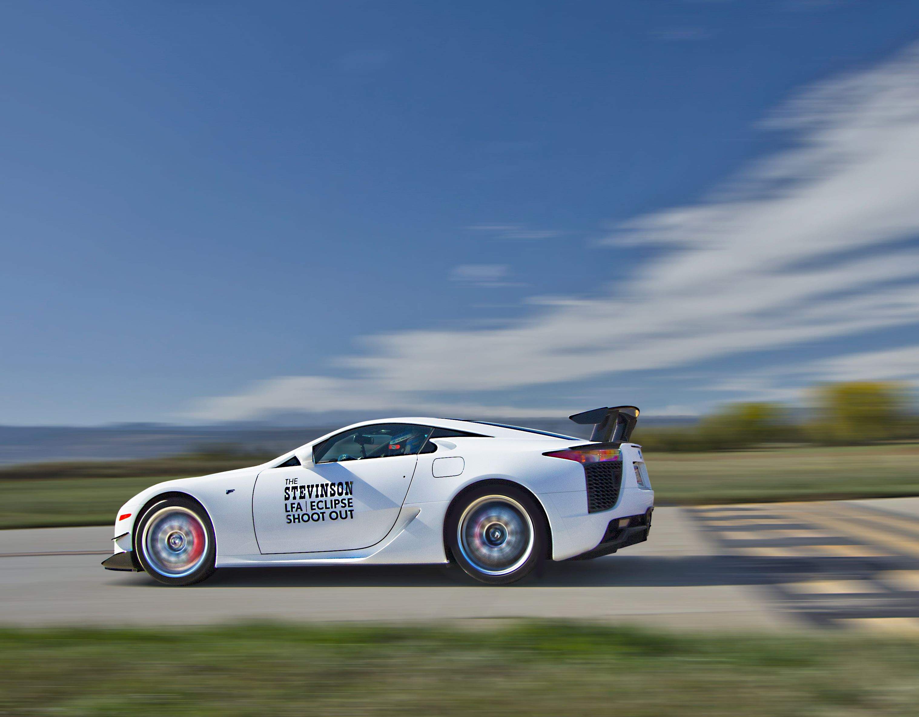 Inside turn one at the Stevinson LFA Eclipse Shoot Out.
