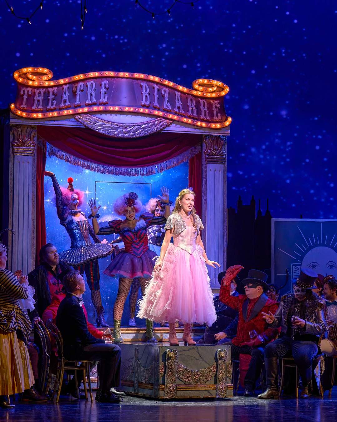 Official stage photo from the Canadian Opera Company's Roméo et Juliette production, showing Kseniia Proshina