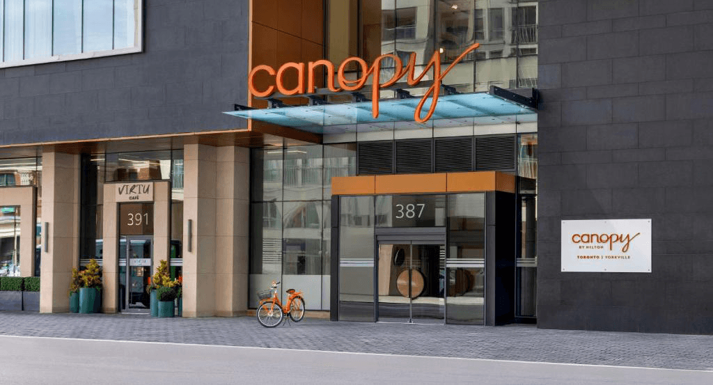 Entrance of Canopy Hilton Hoteel