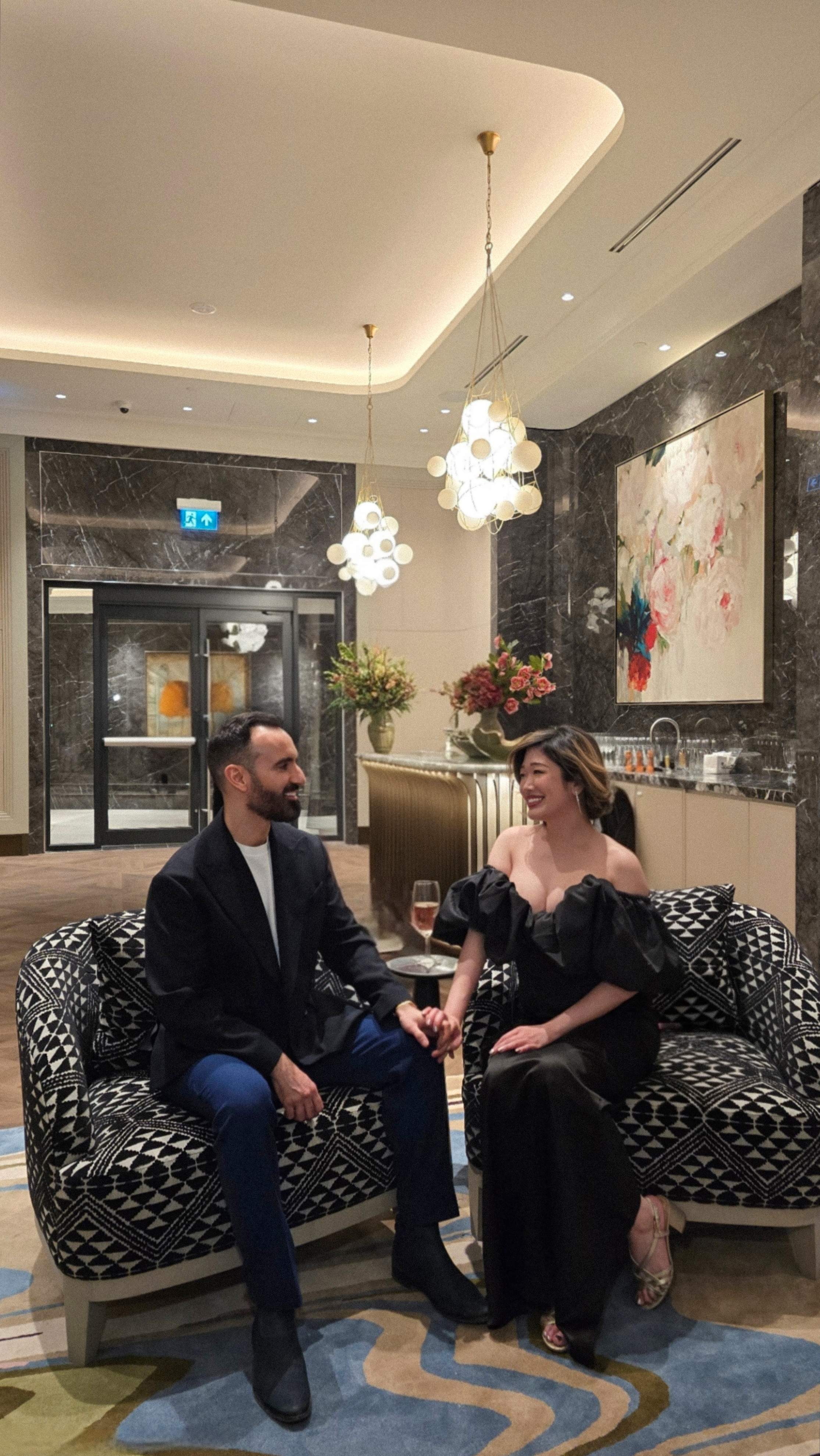 Touring Toronto luxury real estate at Edenbridge on The Kingsway. Hosted by Hammond International Properties in the grand lobby.