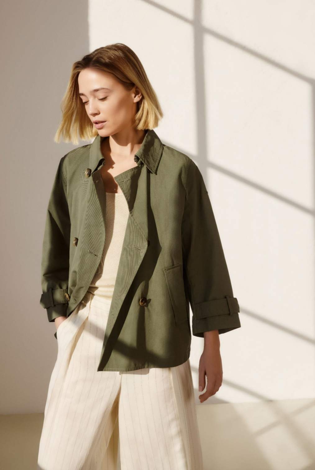 LAMPEDUSA W6520ET334OF3429 Geox LAMPEDUSA WOMAN: Mayfly Short trench coat