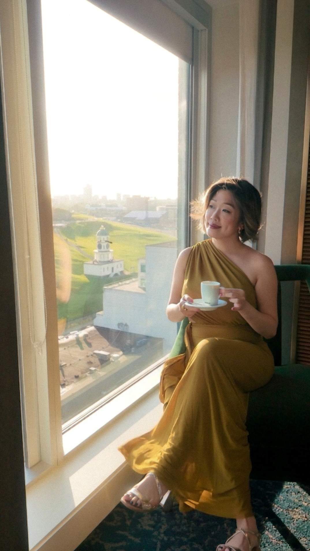 Stunning sunset view of Citadel Hill and the iconic Halifax Town Clock from a window at The Sutton Place Hotel Halifax.