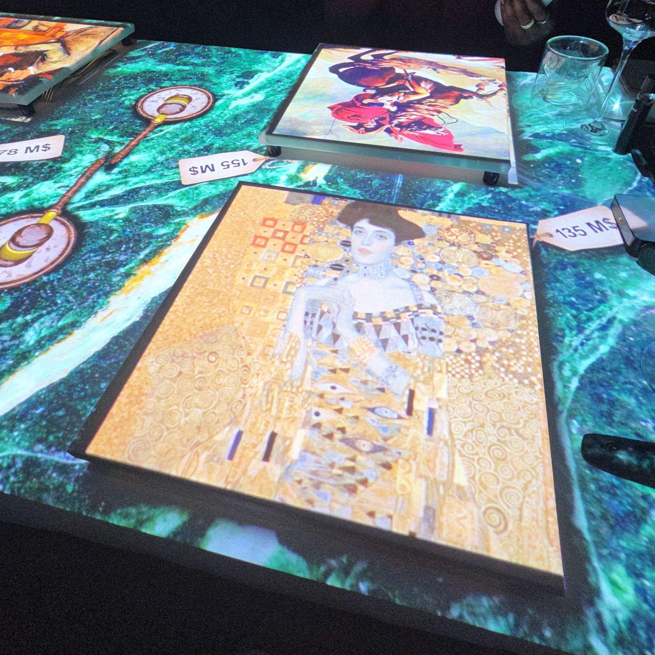 3D table projections for the Andy Warhol-inspired course at the 7 Paintings Toronto dinner show at Canopy Hilton
