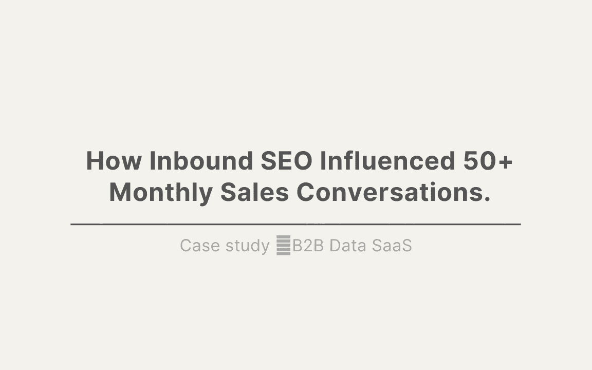 B2B SEO Content Case Study